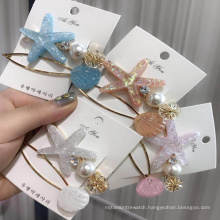 Fashion Chic Beach Life Cute Conch Sea Shell Starfish Hairpins Hair clip